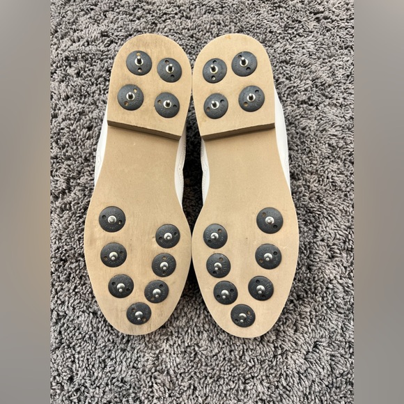 Footjoy GreenJoys Womens Size 8M Wingtip Golf Shoes White Brown Style 48868 - Picture 9 of 10